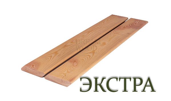 Планкен косой из лиственницы 20x90 сорт Экстра